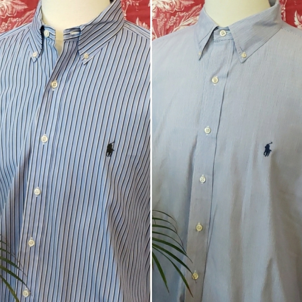Bundle of Ralph Lauren Button Down Dress Shirts L
